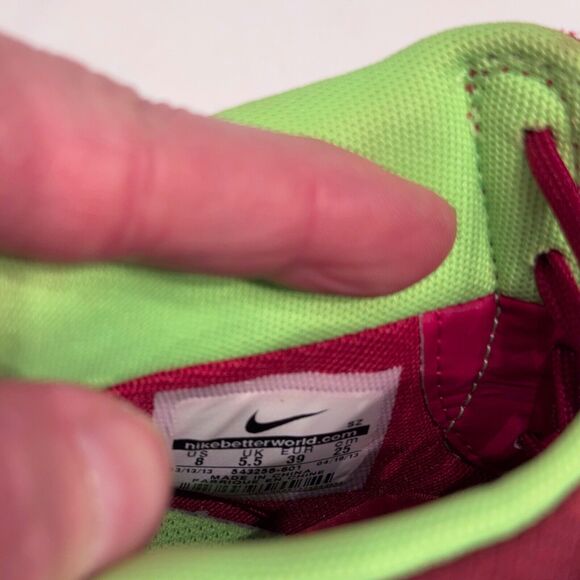 Nike Dunk Sky High Women’s 3” Wedge Heel Sneaker Red Suede Camo Size 8 Worn Once - Picture 8 of 13